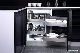 Avocetmobily Stainless Steel Magic Corner Pullout Storage & Organizer