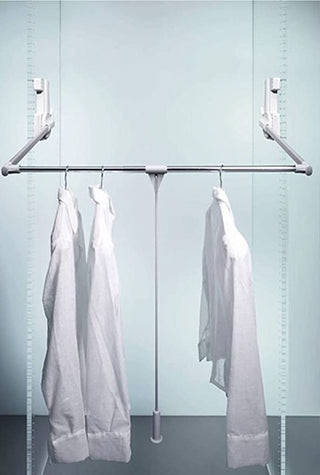 Avocetmobily Wardrobe Lifter Hanger Pull Down Metal Silver Product Width 115cm / Height 83cm