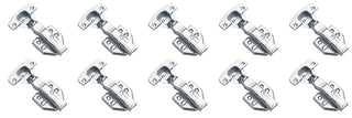Avocetmobily European Style Stainless Steel 304 100% Water Proof Clip-on Soft Close Concealed Cabinet Hinges (Pack of 5 Sets), 0 Crank- Full Overlay (Clip On Hinge 10PC Combo 0 Crank)