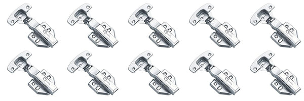 Avocetmobily European Style Stainless Steel 304 100% Water Proof Clip-on Soft Close Concealed Cabinet Hinges (Pack of 5 Sets), 0 Crank- Full Overlay (Clip On Hinge 10PC Combo 0 Crank)
