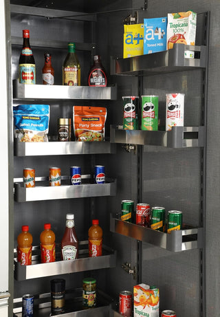 Avocetmobily Aluminium Rust Proof Soft Close Kitchen Pantry Unit Storage Drawer Unit - Cabinet Width Required 600mm 12 Baskets (Without Box)