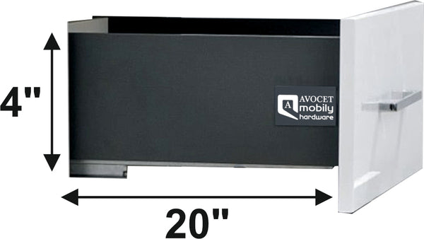 Avocetmobily Tandem Slim Drawer Box System Without Gallery with Load Capacity Upto 45 Kg (Grey) (Slim Box 4")
