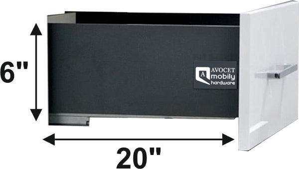 Avocetmobily Tandem Slim Drawer Box System Without Gallery with Load Capacity Upto 45 Kg (Grey) (Slim Box 6")