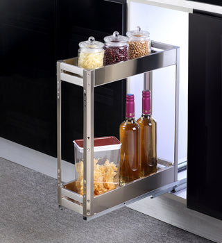 Avocetmobily Satin Bottle Pullout 2 Shelf Without Partition