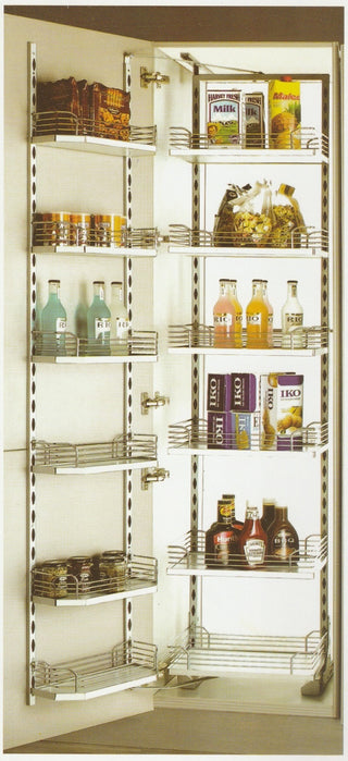 Avocetmobily Wired Pantry Unit Storage System (Silver, Cabinet Width 450mm 12 Baskets)