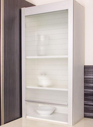 Avocetmobily Kitchen cabinet Rolling shutter frosted white (600 x 1320 mm)